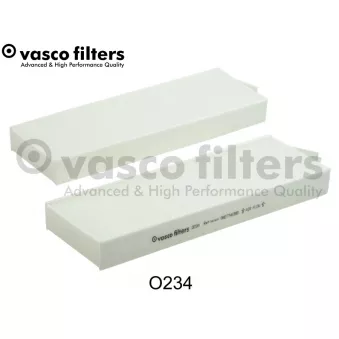 Filtre, air de l'habitacle DAVID VASCO O234 pour CITROEN JUMPY 1.6 BlueHDi 95 - 95cv