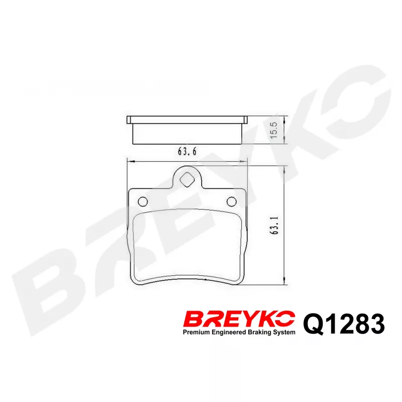 Jeu de 4 plaquettes de frein avant DAVID VASCO Q1283 - Visuel 1