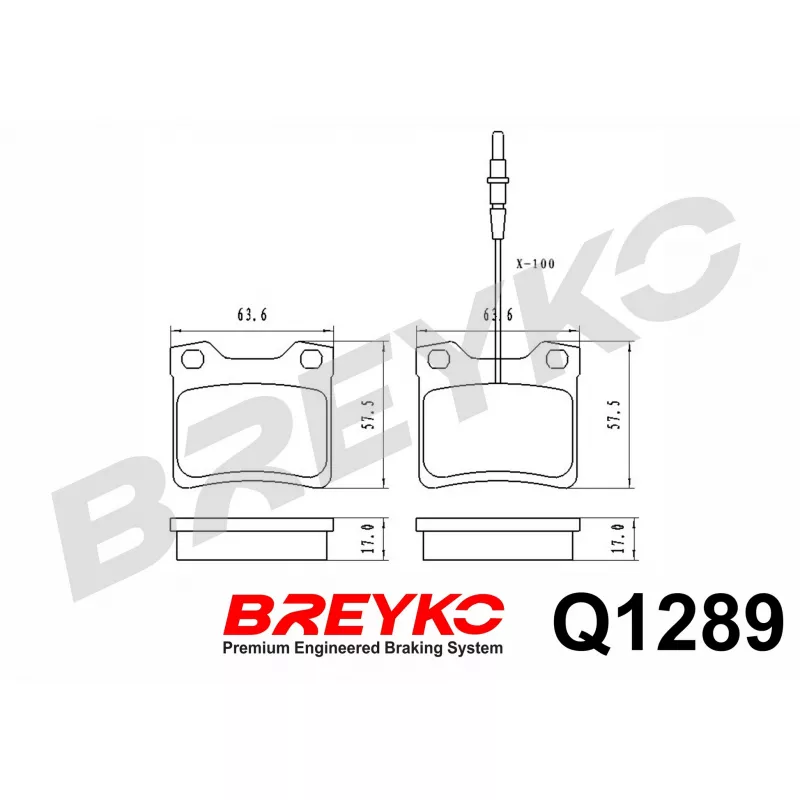 Jeu de 4 plaquettes de frein avant DAVID VASCO Q1289 - Visuel 1