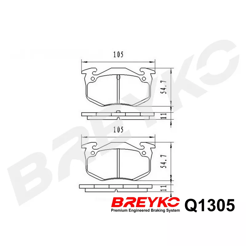 Jeu de 4 plaquettes de frein avant DAVID VASCO Q1305 - Visuel 1