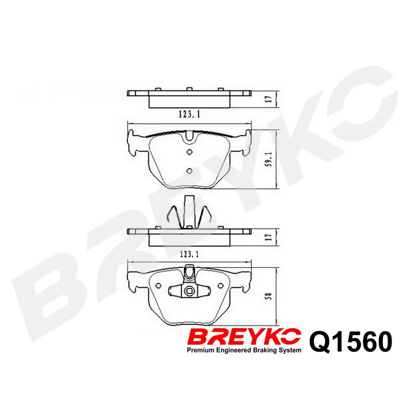 Jeu de 4 plaquettes de frein avant DAVID VASCO Q1560 - Visuel 1