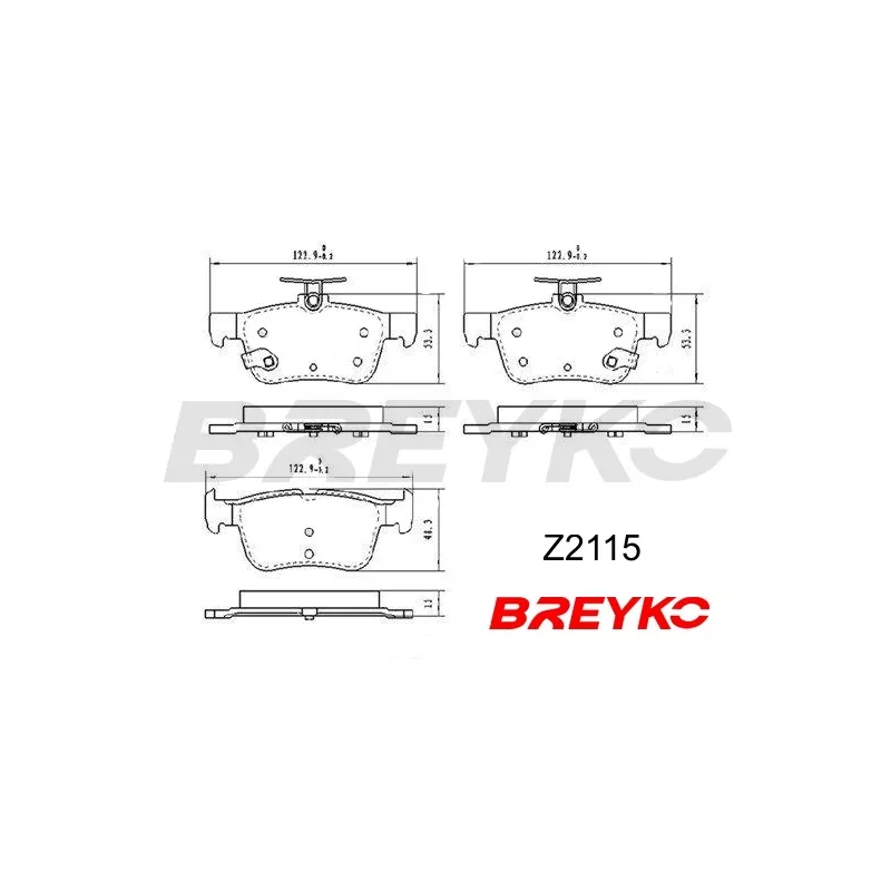 Jeu de 4 plaquettes de frein avant DAVID VASCO Z2115 - Visuel 1
