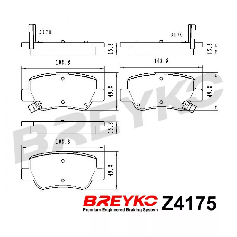 Jeu de 4 plaquettes de frein avant DAVID VASCO Z4175 - Visuel 1