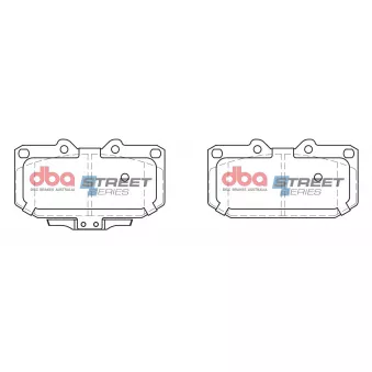 DBA Australia DB1170SS - Jeu de 4 plaquettes de frein avant