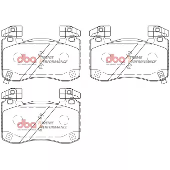 Jeu de 4 plaquettes de frein avant DBA Australia DB15003XP pour KIA STINGER 3.3 T-GDi - 370cv
