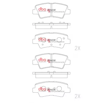 DBA Australia DB2076RP - Jeu de 4 plaquettes de frein avant