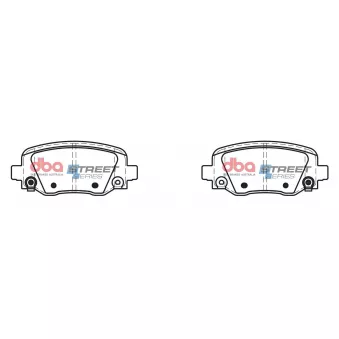 DBA Australia DB2338SS - Jeu de 4 plaquettes de frein avant