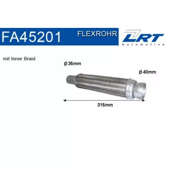 LRT FA45201 - Tuyau flexible, échappement