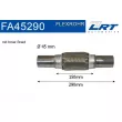 Tuyau flexible, échappement LRT [FA45290]