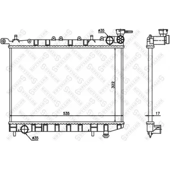Radiateur, refroidissement du moteur STELLOX [10-25097-SX]