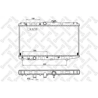 Radiateur, refroidissement du moteur STELLOX [10-25110-SX]