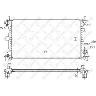 STELLOX 10-25129-SX - Radiateur, refroidissement du moteur