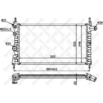 Radiateur, refroidissement du moteur STELLOX [10-25223-SX]