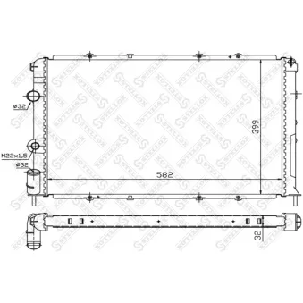 Radiateur, refroidissement du moteur STELLOX [10-25237-SX]