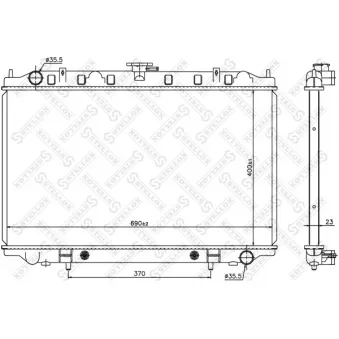 Radiateur, refroidissement du moteur STELLOX [10-25338-SX]