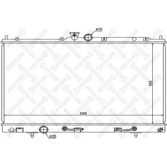 Radiateur, refroidissement du moteur STELLOX [10-25348-SX]