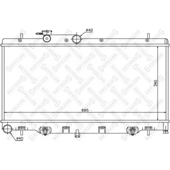 Radiateur, refroidissement du moteur STELLOX [10-25429-SX]