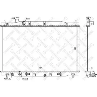 Radiateur, refroidissement du moteur STELLOX [10-25455-SX]
