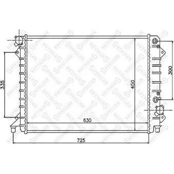 Radiateur, refroidissement du moteur STELLOX [10-25511-SX]