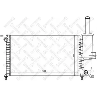 Radiateur, refroidissement du moteur STELLOX [10-25711-SX]