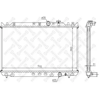 Radiateur, refroidissement du moteur STELLOX [10-25841-SX]