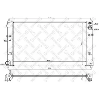 STELLOX 10-25855-SX - Radiateur, refroidissement du moteur