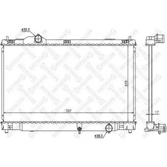 Radiateur, refroidissement du moteur STELLOX [10-26322-SX]