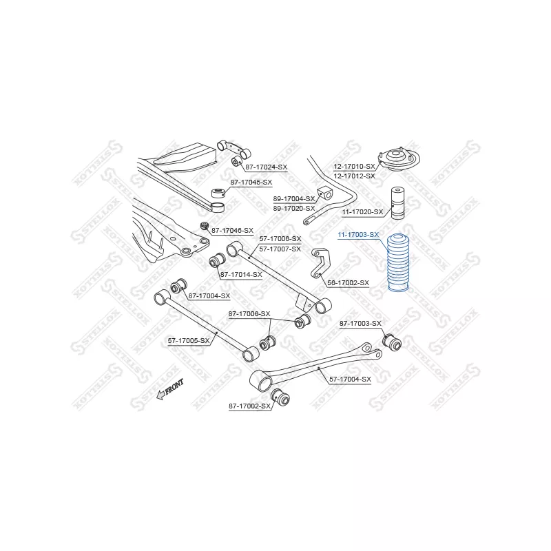 Bouchon de protection/soufflet, amortisseur STELLOX 11-17003-SX - Visuel 1