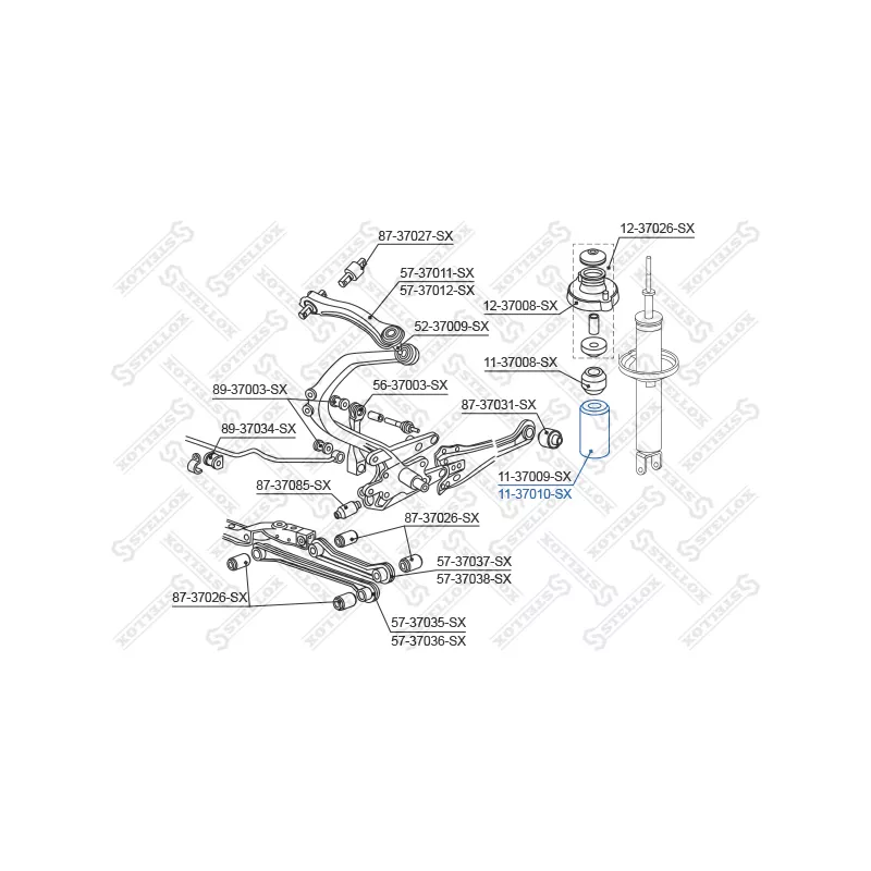 Bouchon de protection/soufflet, amortisseur STELLOX 11-37010-SX - Visuel 1