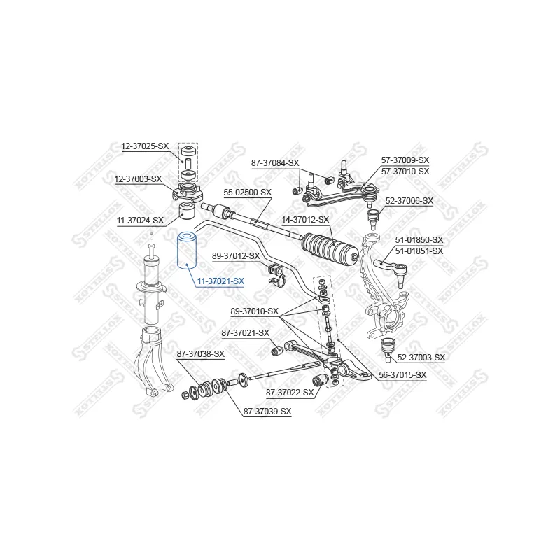 Bouchon de protection/soufflet, amortisseur STELLOX 11-37021-SX - Visuel 1