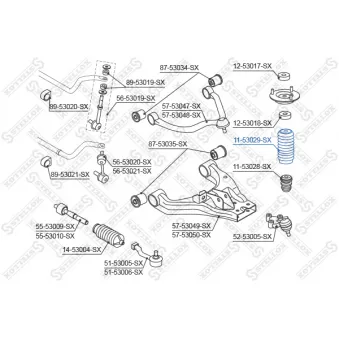 Bouchon de protection/soufflet, amortisseur STELLOX [11-53029-SX]
