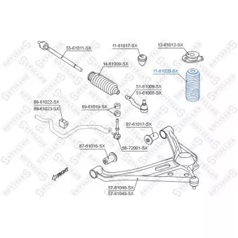 Bouchon de protection/soufflet, amortisseur STELLOX [11-61020-SX]