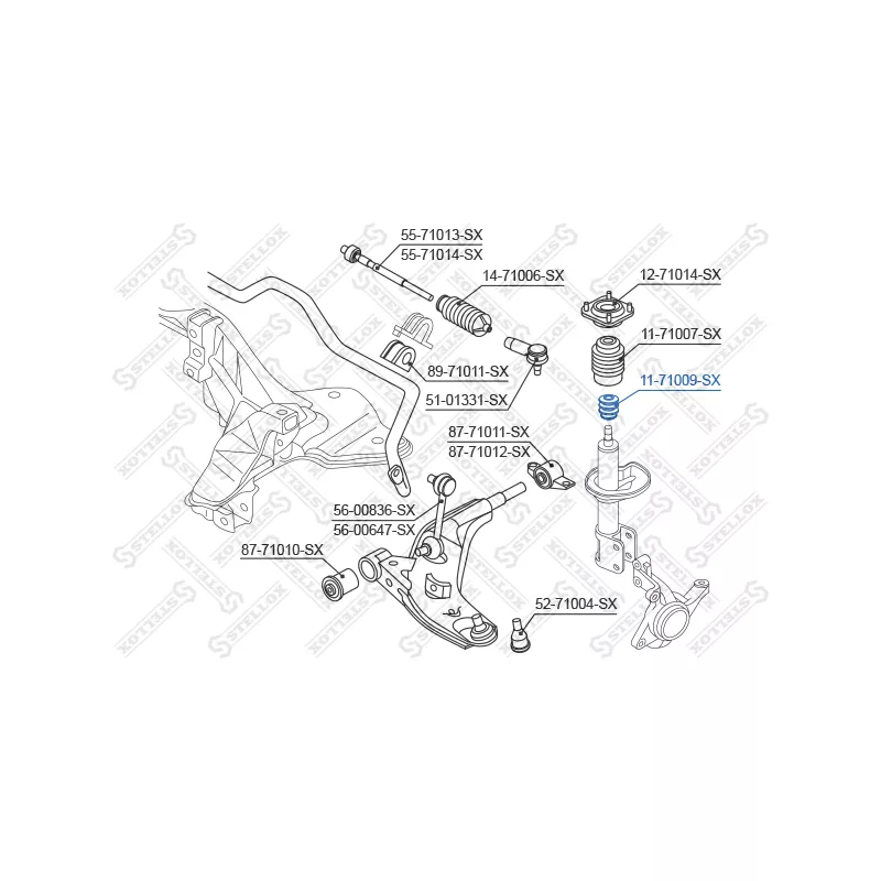 Butée élastique, suspension STELLOX 11-71009-SX - Visuel 1