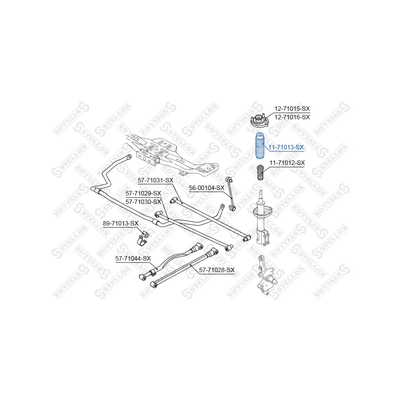 Bouchon de protection/soufflet, amortisseur STELLOX 11-71013-SX - Visuel 1