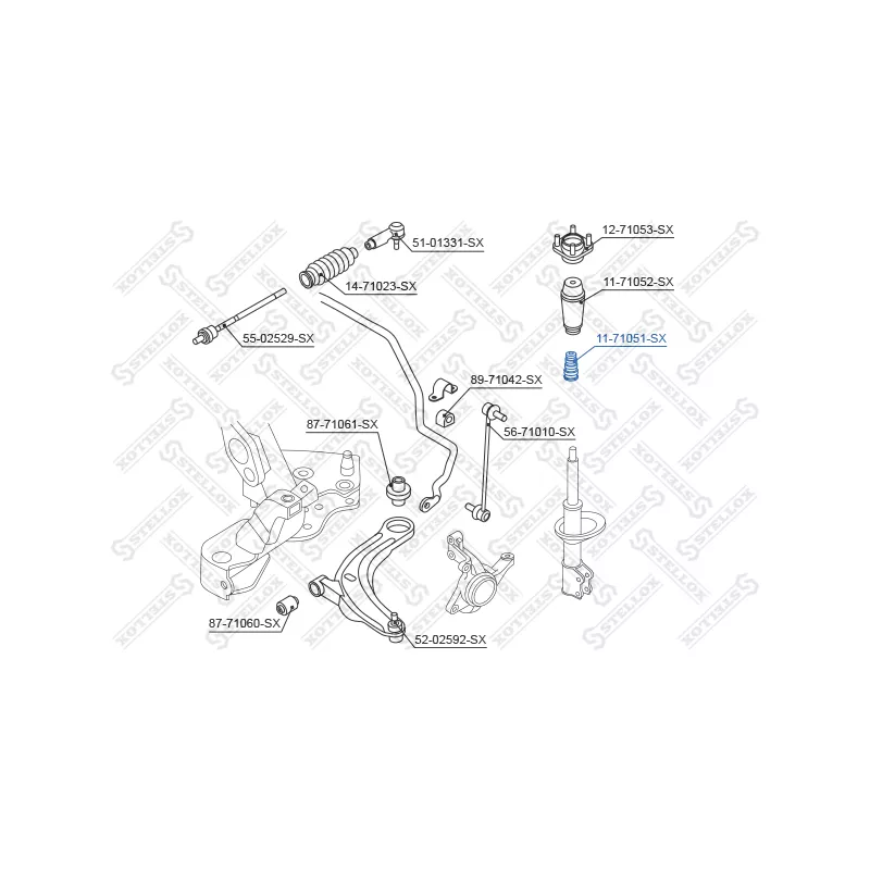 Butée élastique, suspension STELLOX 11-71051-SX - Visuel 1