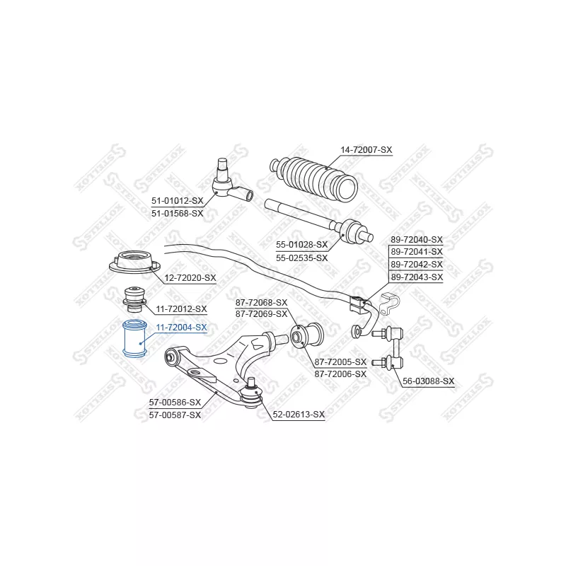 Bouchon de protection/soufflet, amortisseur STELLOX 11-72004-SX - Visuel 1