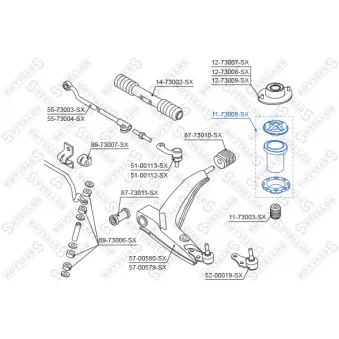 Bouchon de protection/soufflet, amortisseur STELLOX [11-73008-SX]