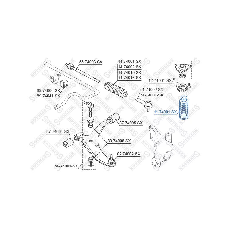 Butée élastique, suspension STELLOX 11-74001-SX - Visuel 1