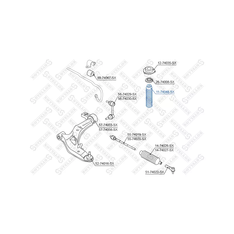 Butée élastique, suspension STELLOX 11-74048-SX - Visuel 1