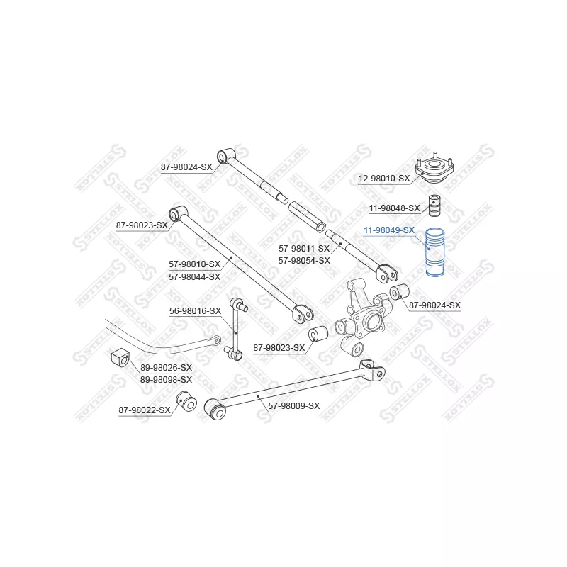 Bouchon de protection/soufflet, amortisseur STELLOX 11-98049-SX - Visuel 1