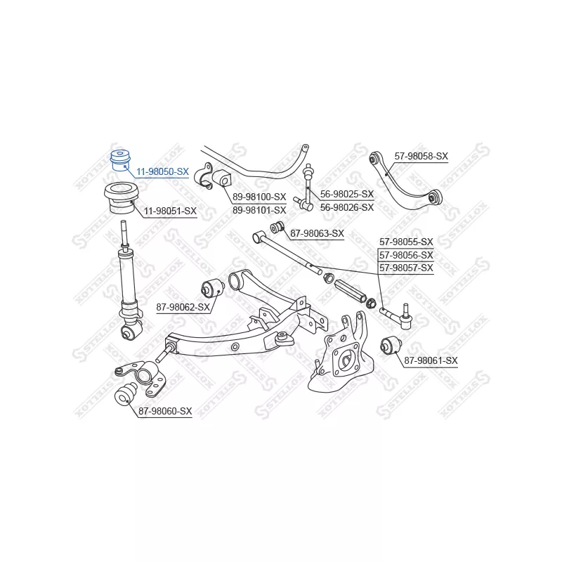 Butée élastique, suspension STELLOX 11-98050-SX - Visuel 1