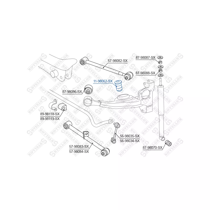 Butée élastique, suspension STELLOX 11-98062-SX - Visuel 1