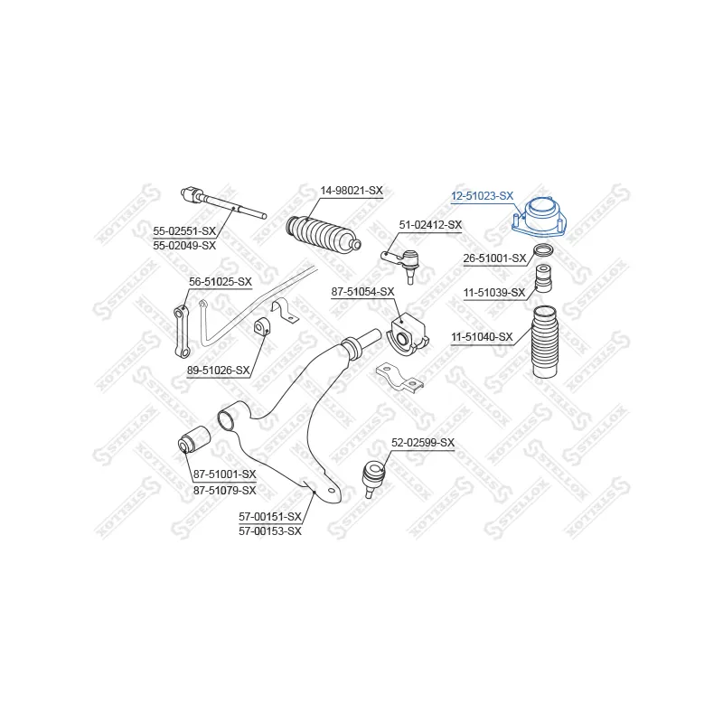 Coupelle de suspension STELLOX 12-51023-SX - Visuel 1