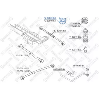 STELLOX 12-53038-SX - Coupelle de suspension arrière droit