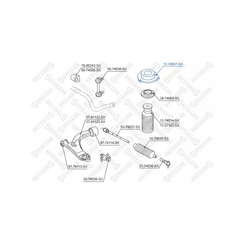 Coupelle de suspension STELLOX 12-74037-SX - Visuel 1