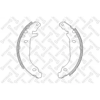 STELLOX 180 100-SX - Jeu de mâchoires de frein