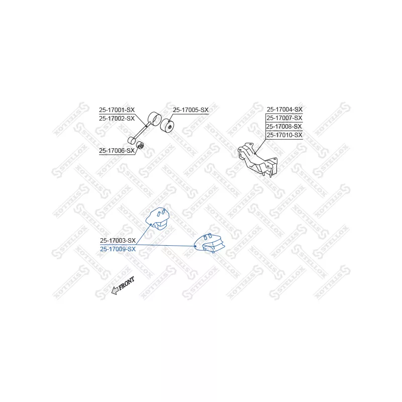 Support moteur STELLOX 25-17009-SX - Visuel 1