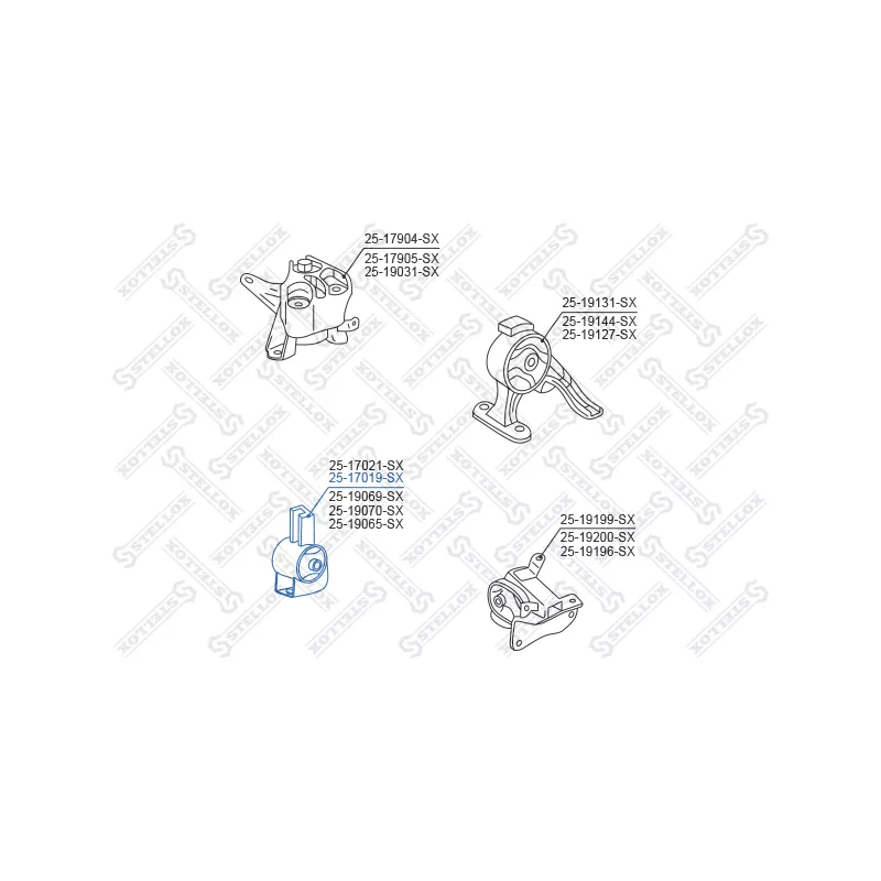 Support moteur STELLOX 25-17019-SX - Visuel 1