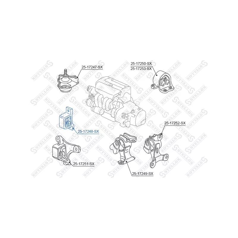 Support moteur STELLOX 25-17248-SX - Visuel 1