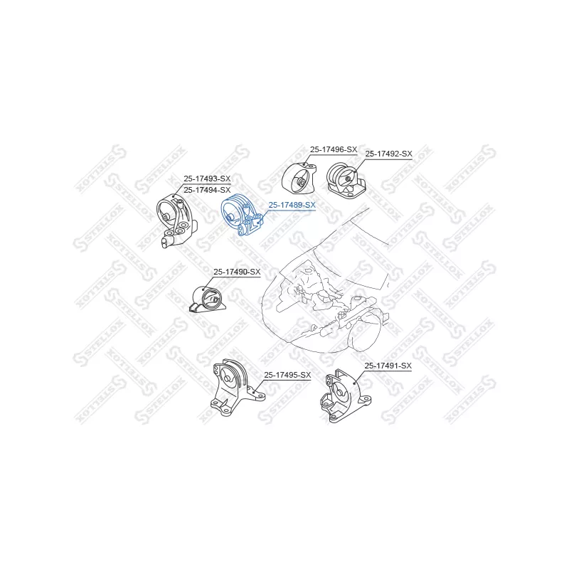 Support moteur STELLOX 25-17489-SX - Visuel 1